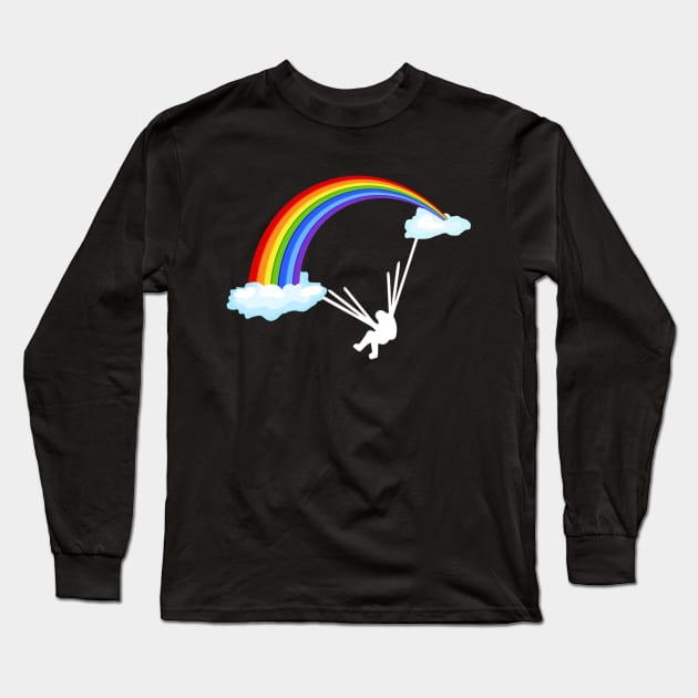 Paraglider Rainbow Long Sleeve T-Shirt by Tshirt114